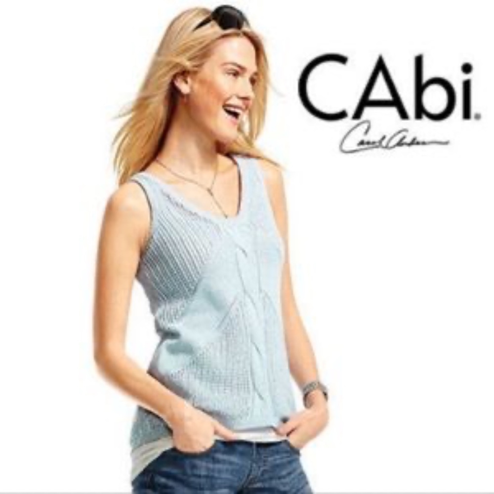 Cabi Sea Spray Sweater Vest Medium Style 197